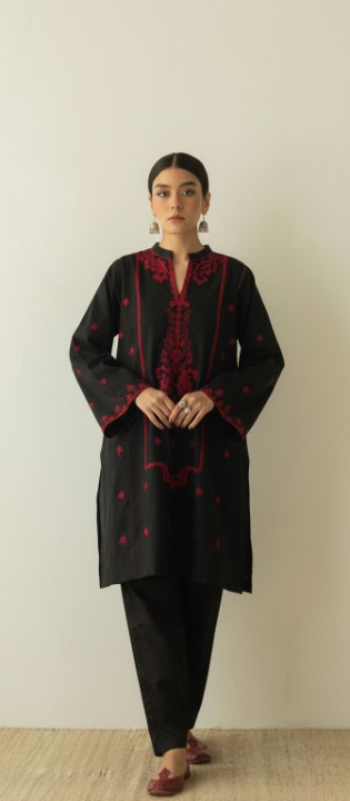 Dhanak Embroidered 2-Piece Suit