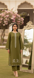 Dhanak Embroidered 2-Piece Suit