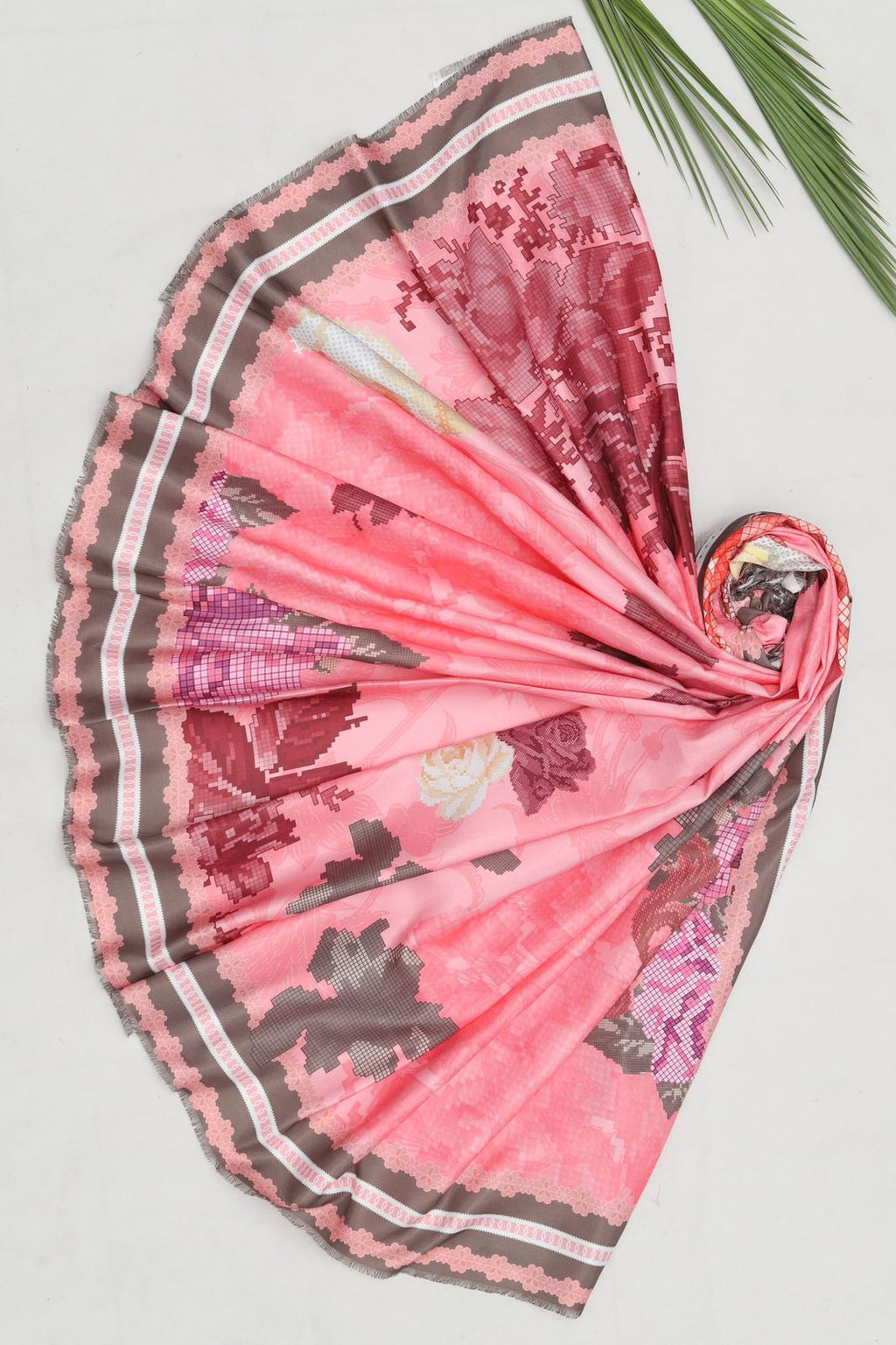 Maria B Dhanak Embroidered 3-Piece Suit