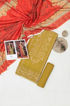 Maria B Dhanak Embroidered 3-Piece Suit