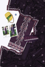 Maria B Dhanak Embroidered 3-Piece Suit