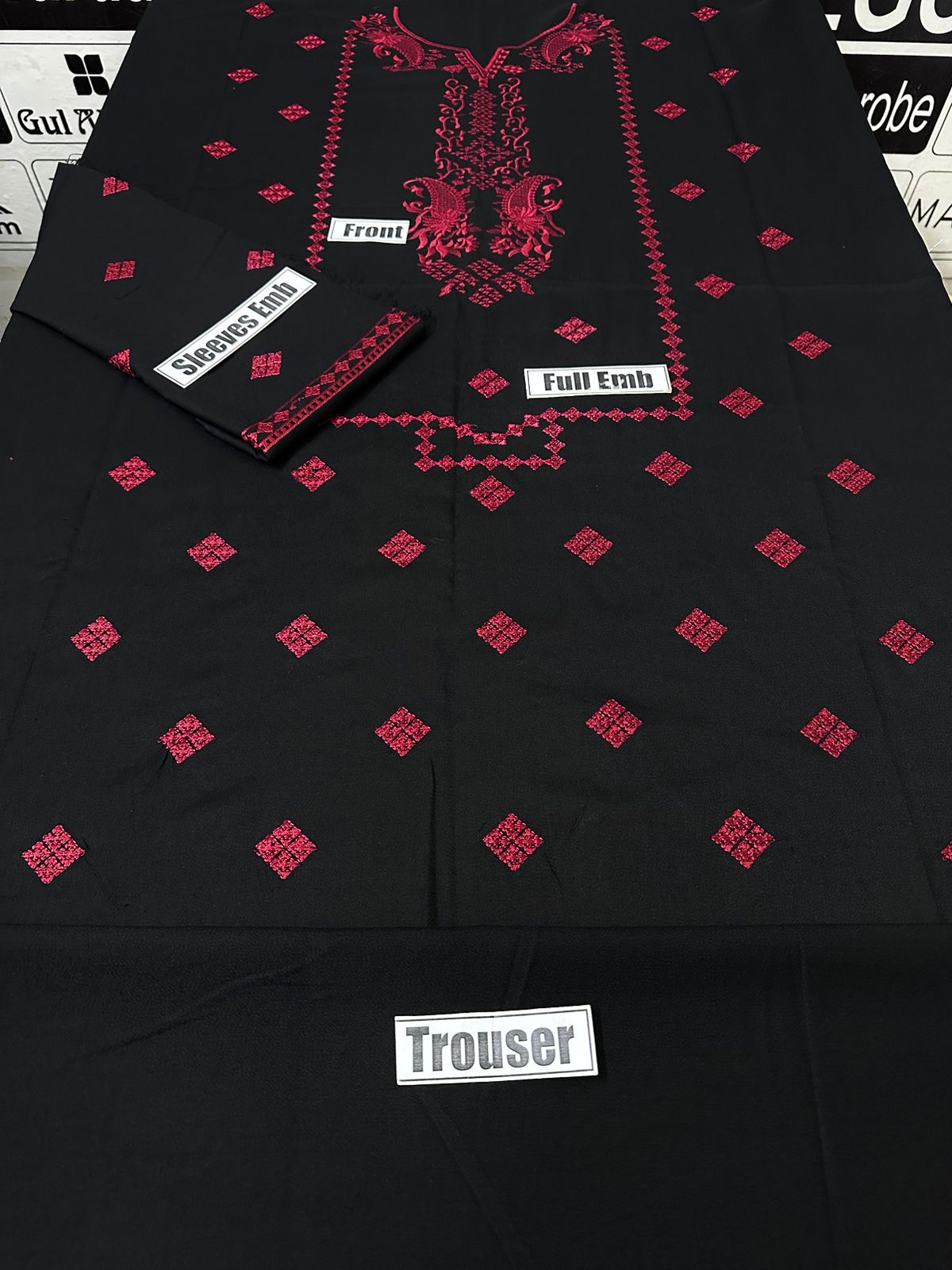 Dhanak Embroidered 2-Piece Suit