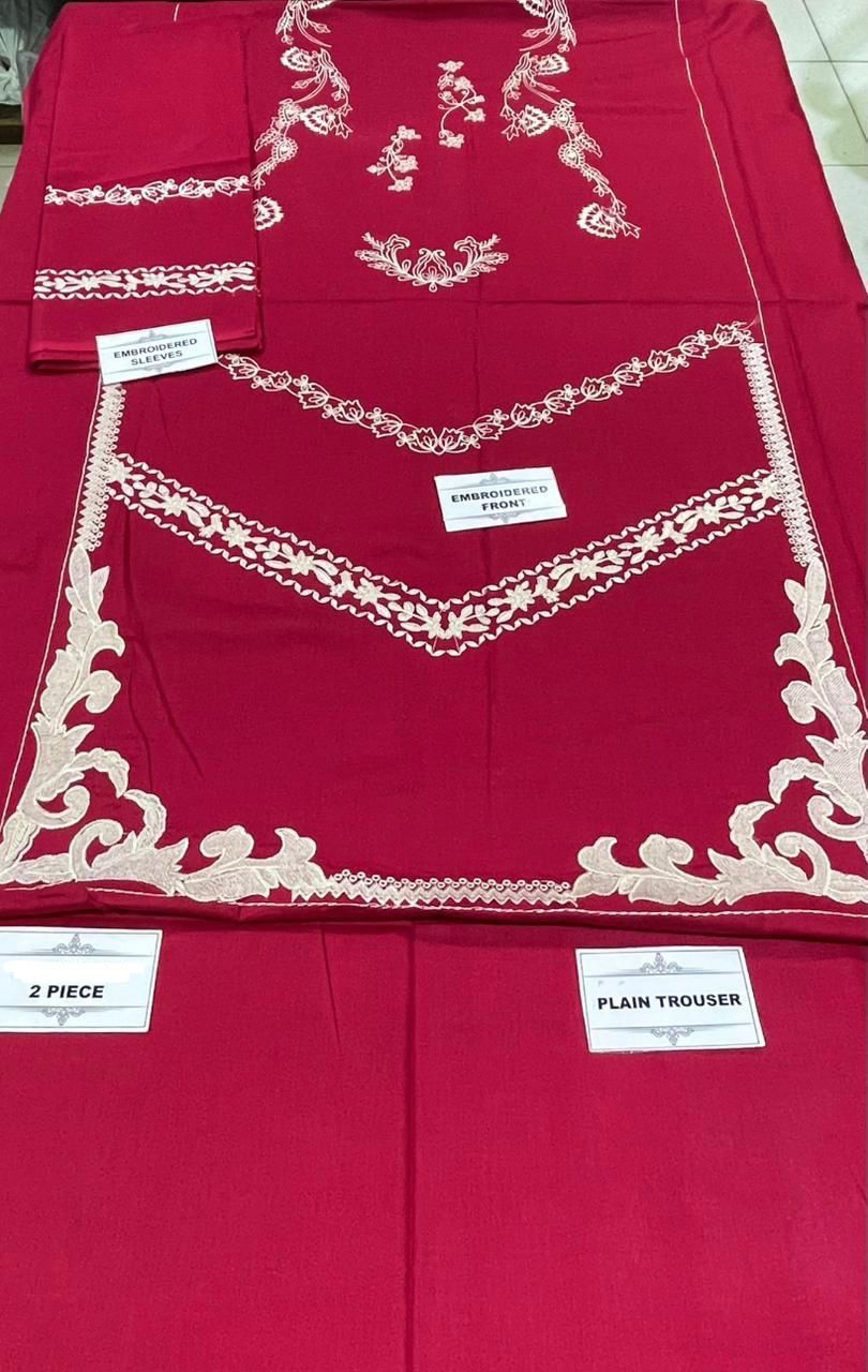 Dhanak Embroidered 2-Piece Suit