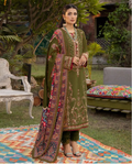 Maria B Dhanak Embroidered 3-Piece Suit