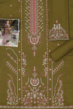 Maria B Dhanak Embroidered 3-Piece Suit