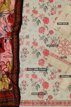 Maria B Dhanak Embroidered 3-Piece Suit