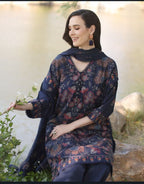 Maria B Dhanak Embroidered 3-Piece Suit