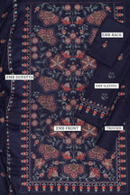 Maria B Dhanak Embroidered 3-Piece Suit