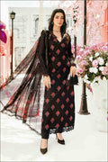 Maria B Dhanak Embroidered 3-Piece Suit