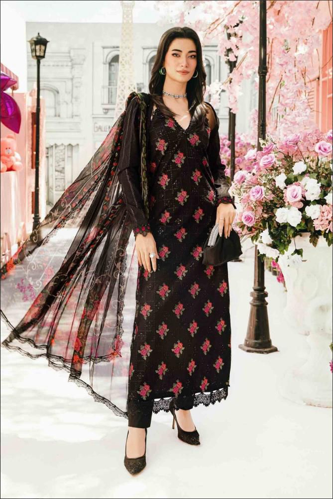 Maria B Dhanak Embroidered 3-Piece Suit