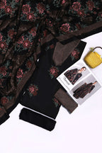 Maria B Dhanak Embroidered 3-Piece Suit