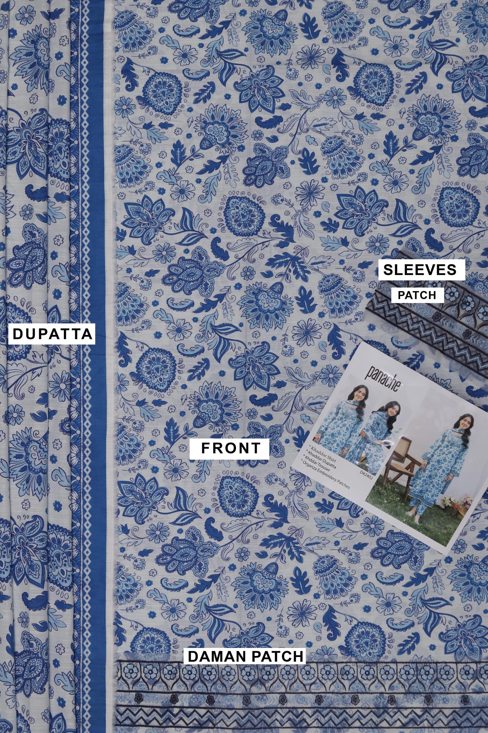 Maria B M-Prints Slub Khaddar Digital 3-Piece