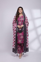 Premium Slub Khaddar Printed 3-Piece Suit