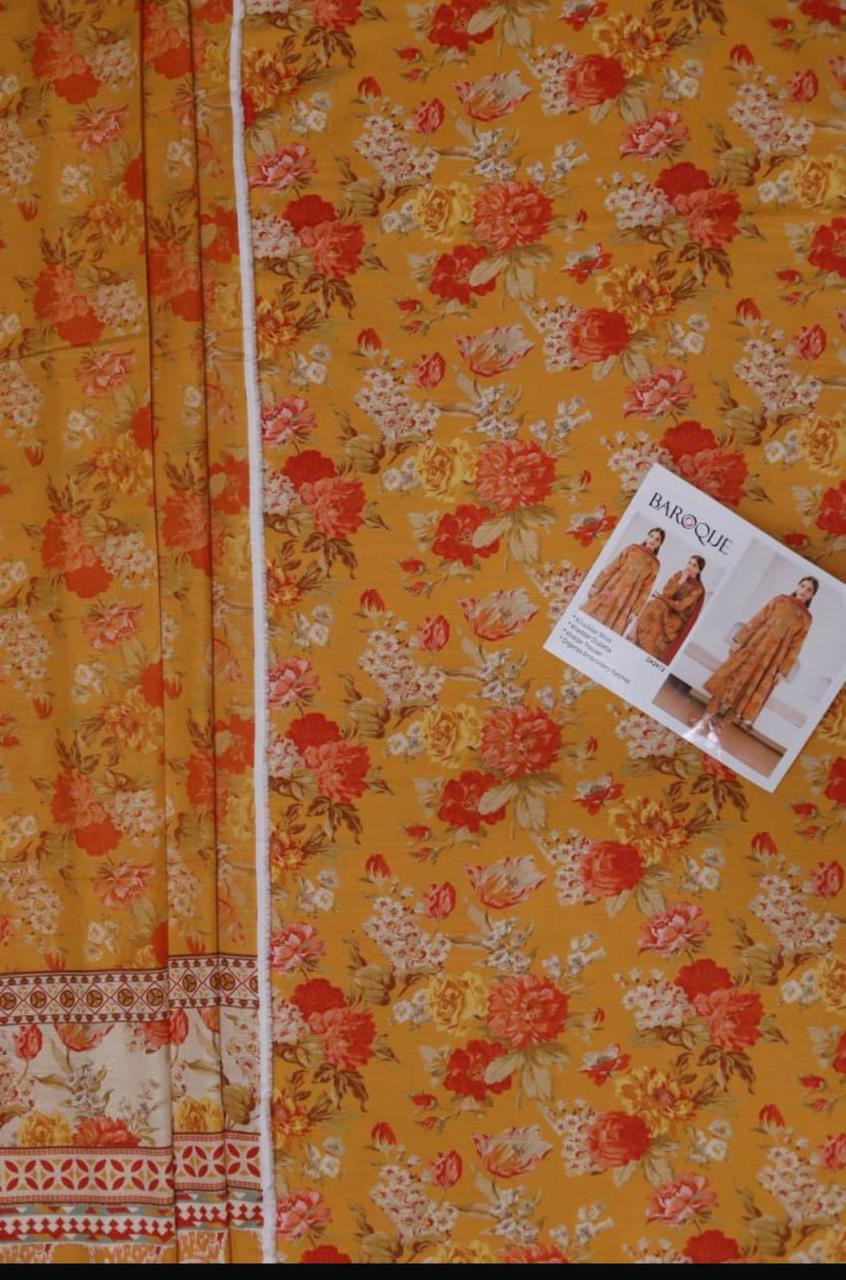 Premium Slub Khaddar Printed 3-Piece Suit