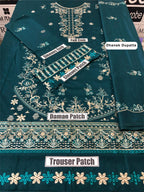 Dhanak Embroidered 3-Piece Suit