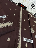 Dhanak Embroidered 3-Piece Suit