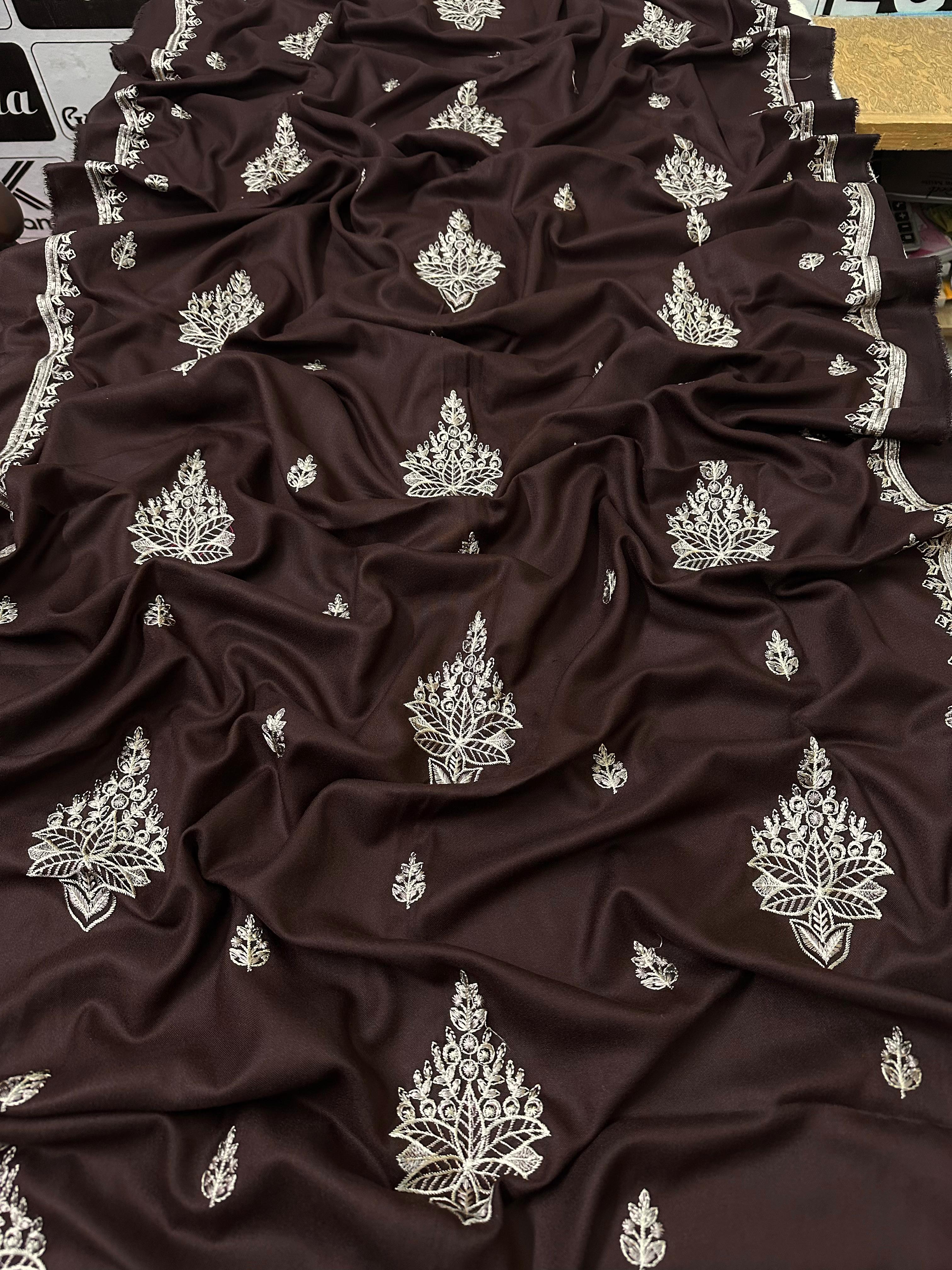 Dhanak Embroidered 3-Piece Suit