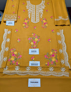 Dhanak Embroidered 3-Piece Suit