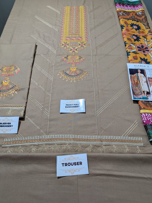 Dhanak Embroidered 3-Piece Suit