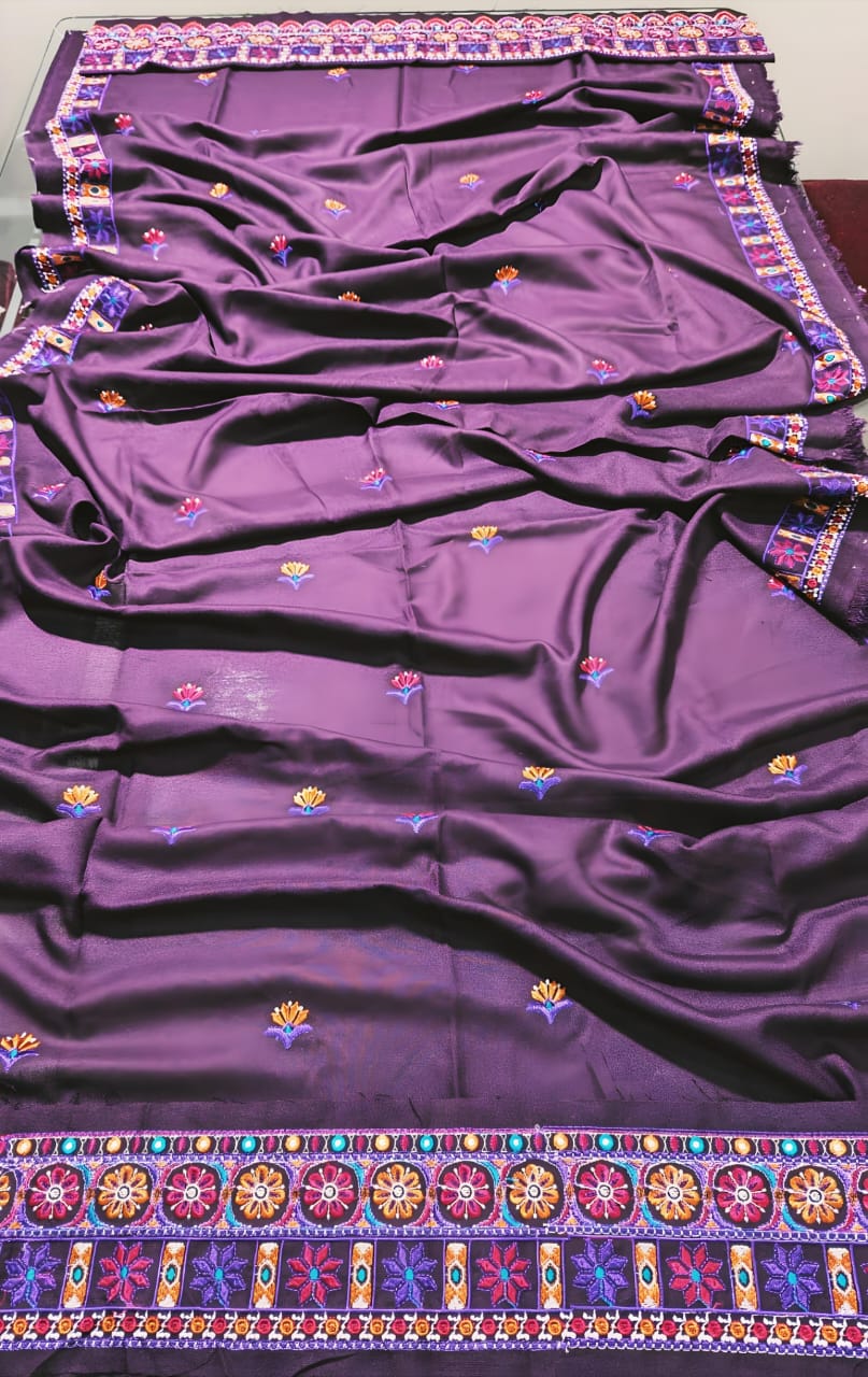 Dhanak Embroidered 3-Piece Suit