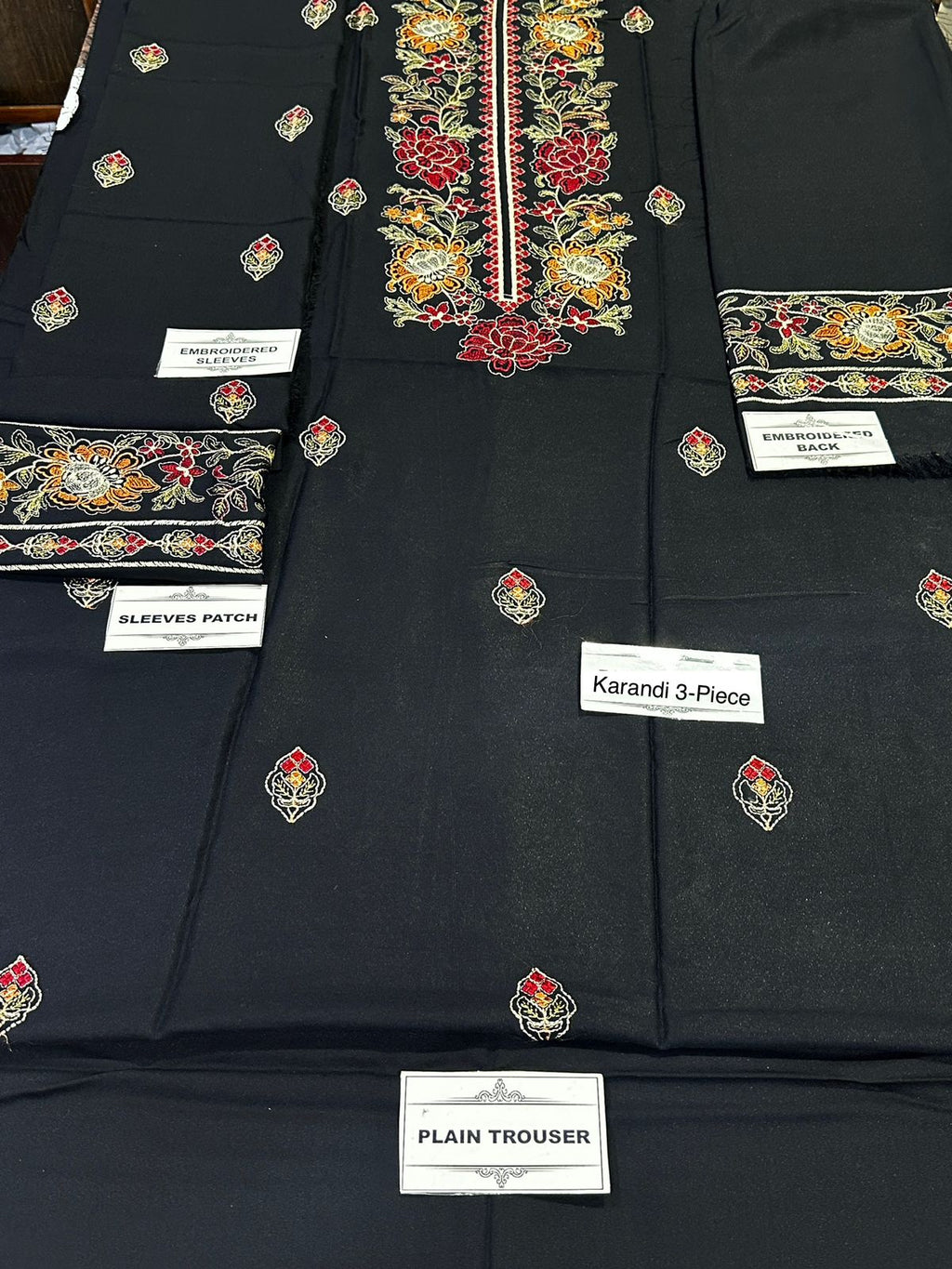 Karandi Embroidered 3-Piece Suit