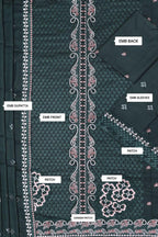 Maria B Dhanak Embroidered 3-Piece Suit