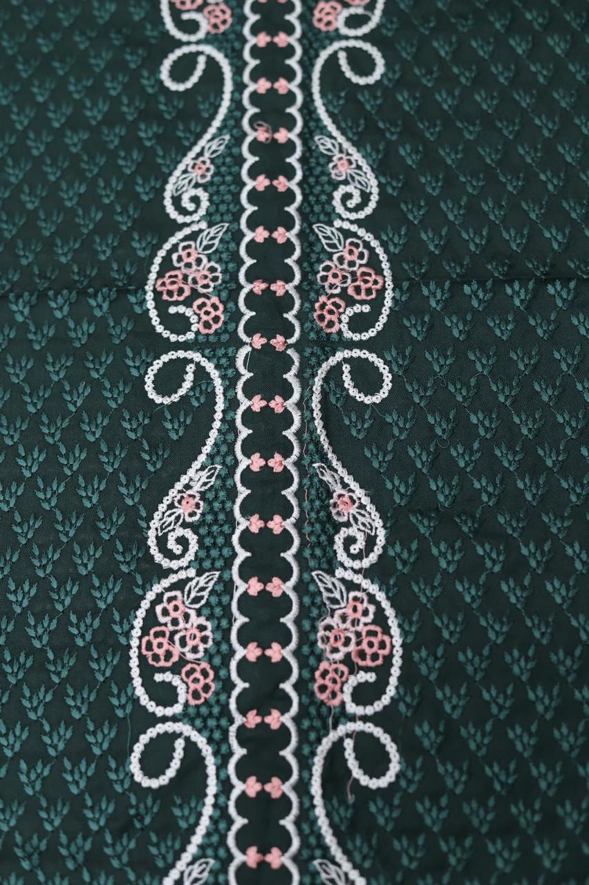 Maria B Dhanak Embroidered 3-Piece Suit