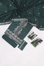 Maria B Dhanak Embroidered 3-Piece Suit