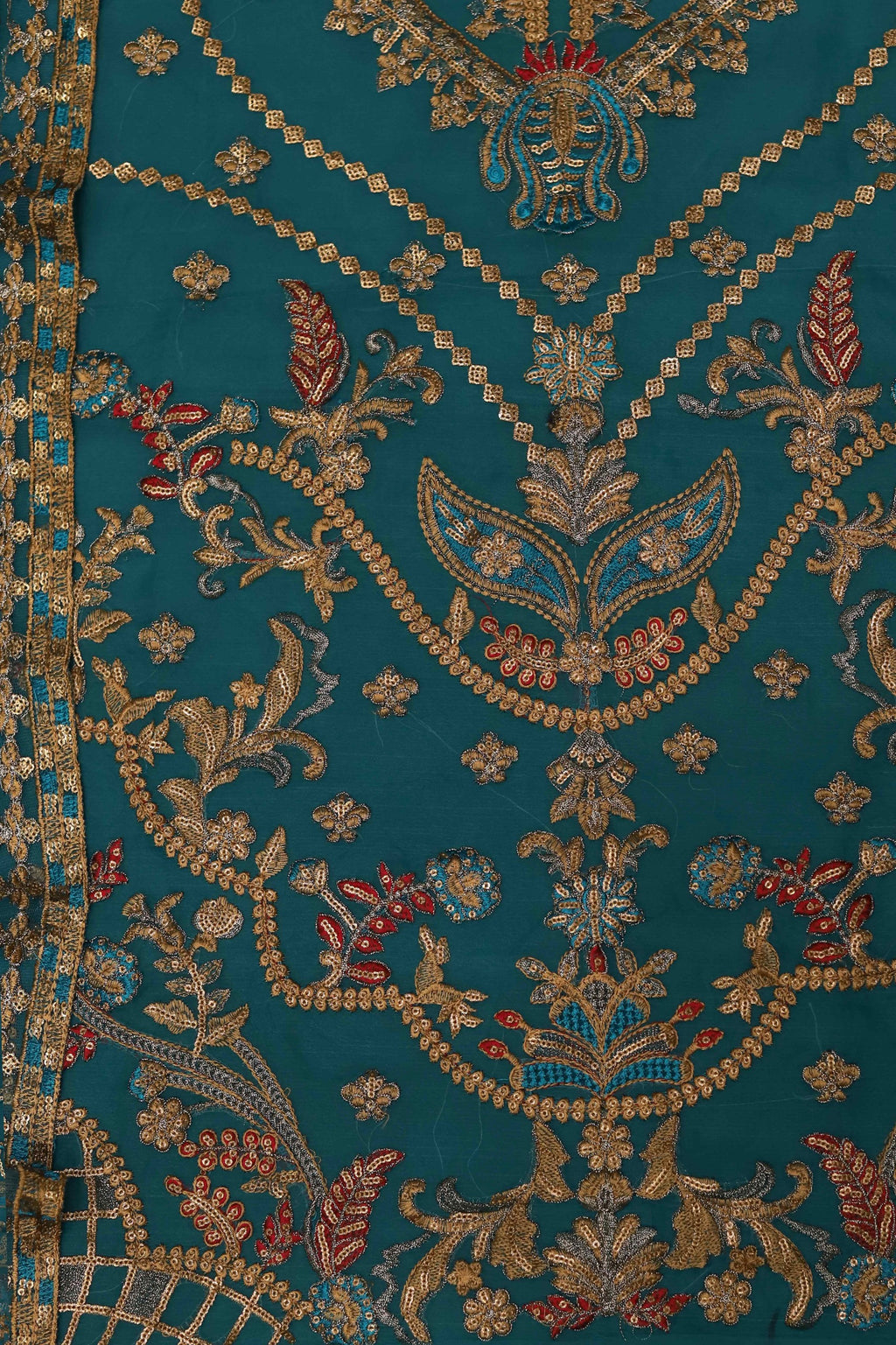 Organza Sequins Party Wear Suit