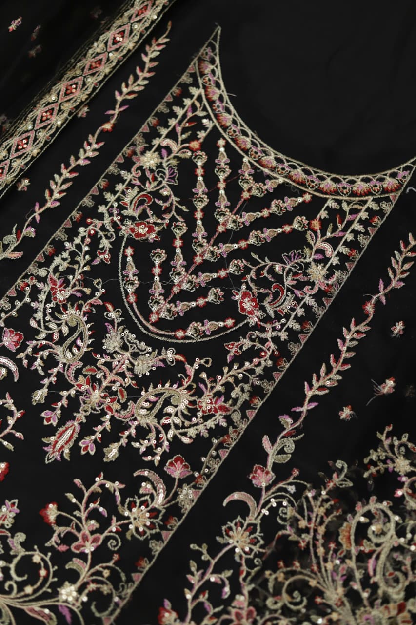 Luxury Soft Net Embroidered Suit