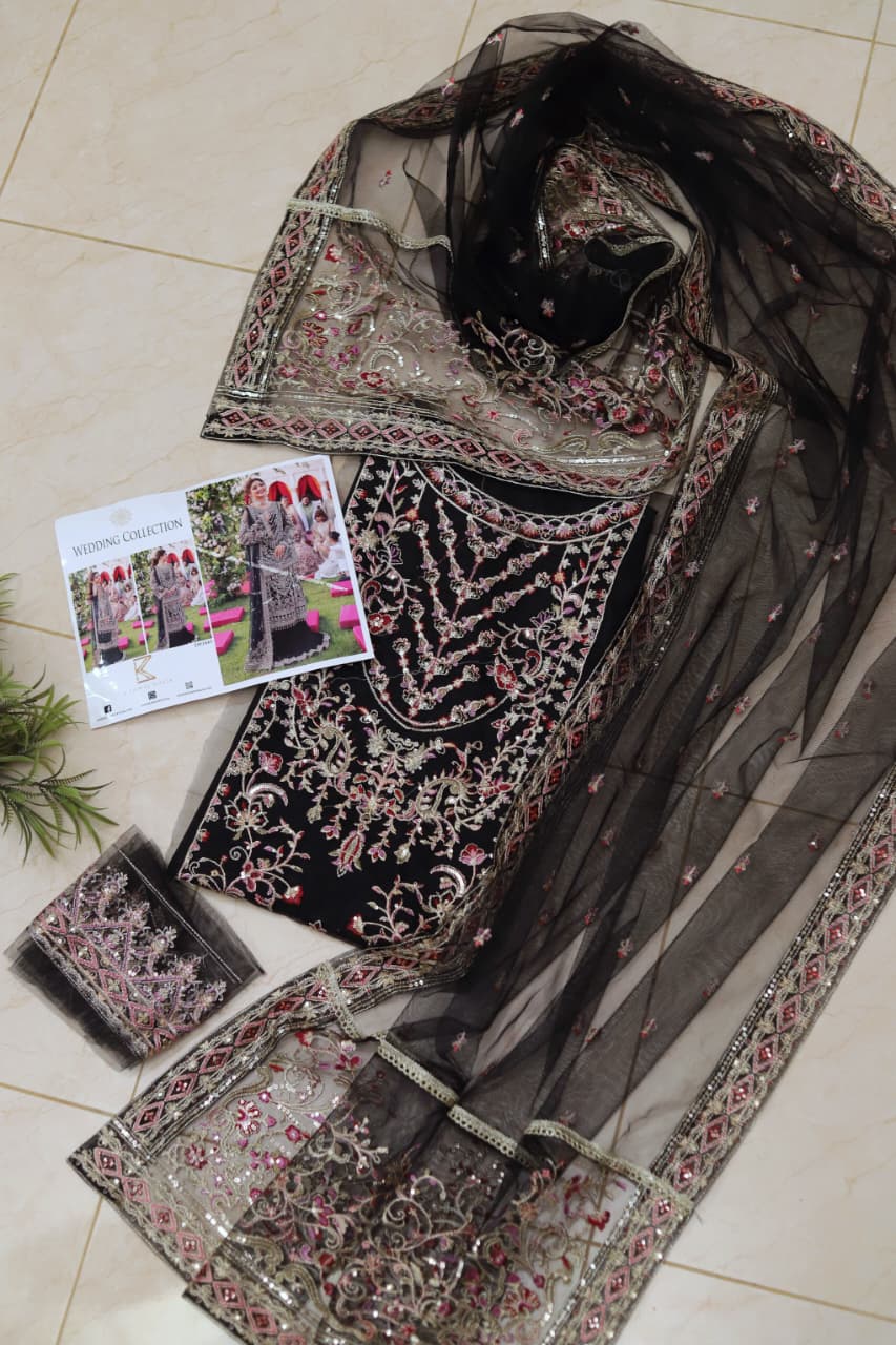 Luxury Soft Net Embroidered Suit