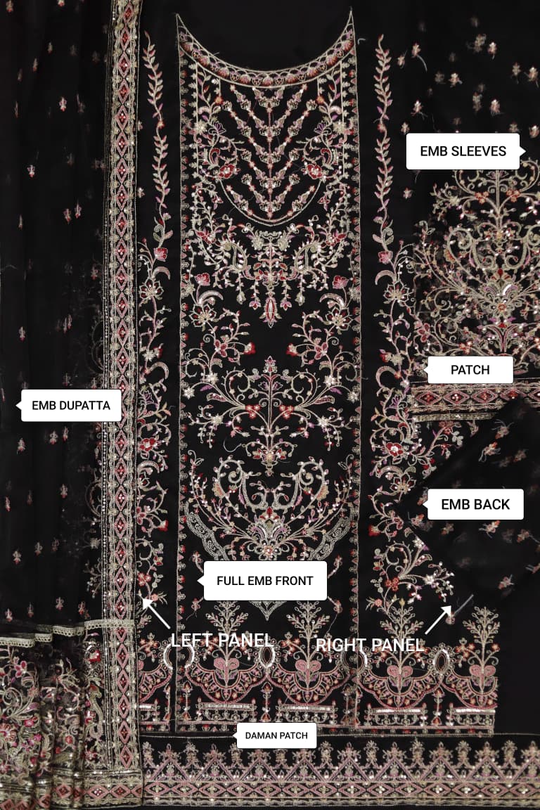 Luxury Soft Net Embroidered Suit