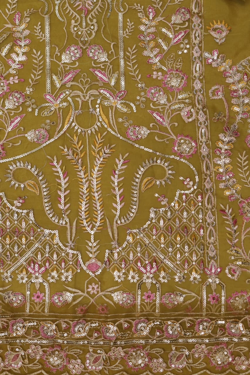 Luxury Organza Sequins Party Wear Suit