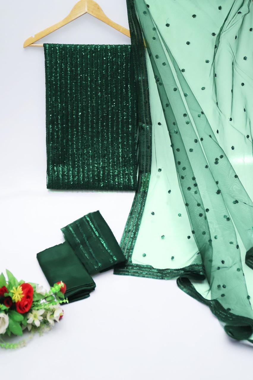 Luxury Net Sequins Party Wear – 3PC