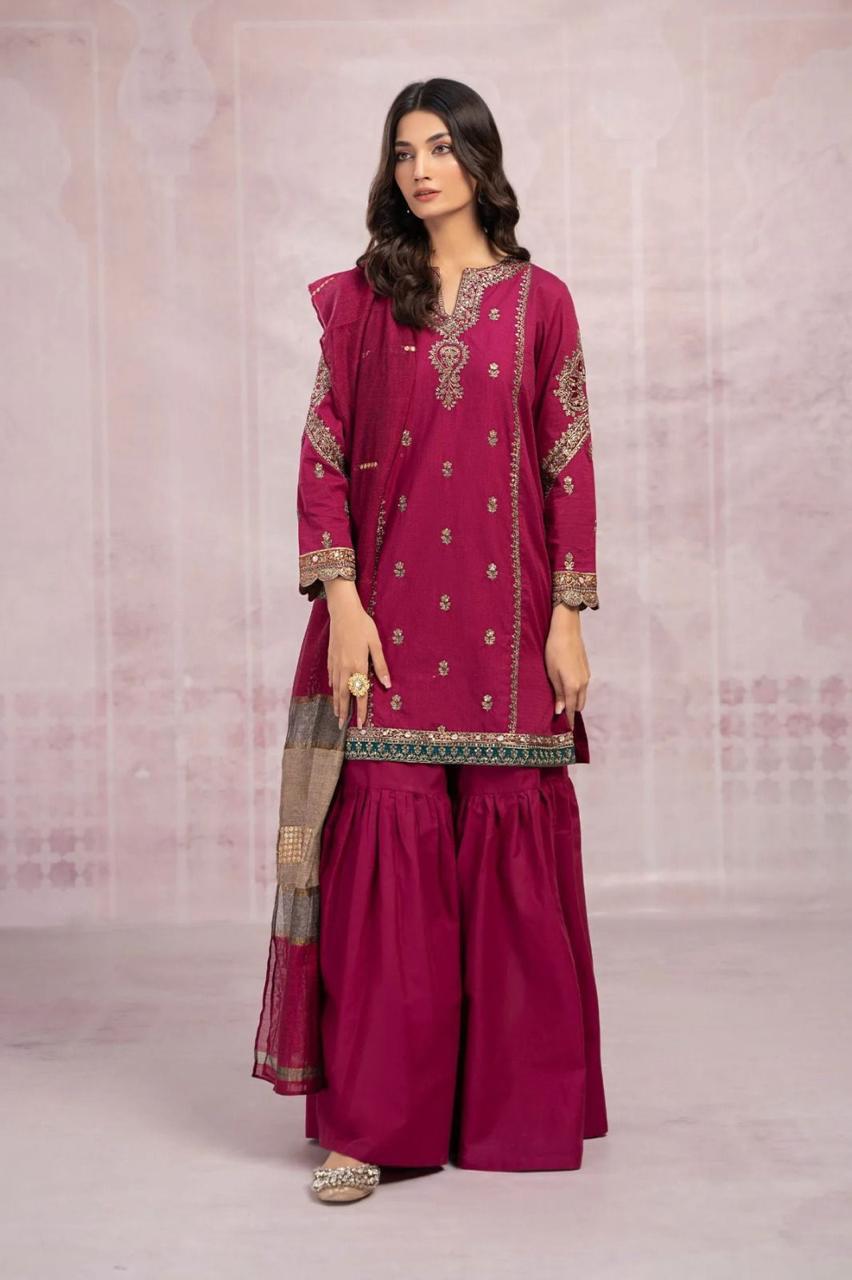 Maria B Lawn Embroidered 3-Piece Suit