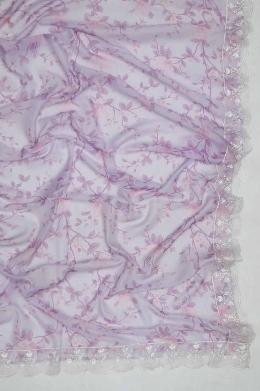 Premium Lawn 3-Piece Suit with Chiffon Dupatta