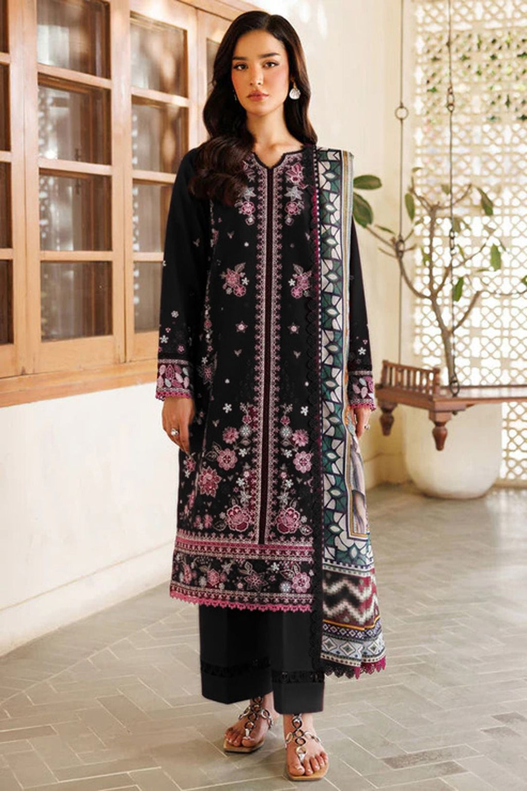 Maria B Lawn Embroidered 3-Piece Suit