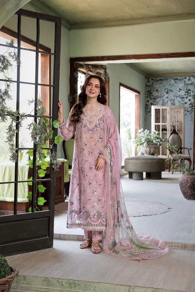 Premium Lawn 3-Piece Suit with Chiffon Dupatta