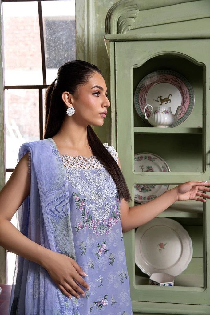 Premium Lawn 3-Piece Suit with Chiffon Dupatta