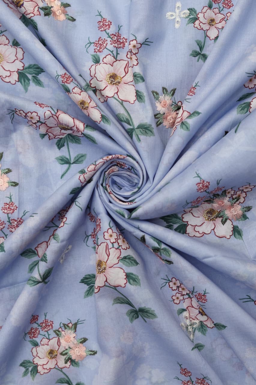 Premium Lawn 3-Piece Suit with Chiffon Dupatta