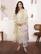Premium Lawn 3-Piece Suit with Chiffon Dupatta