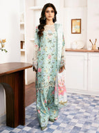 Premium Lawn 3-Piece Suit with Chiffon Dupatta
