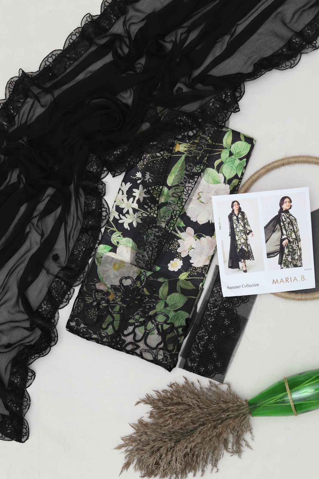 Premium Lawn 3-Piece Suit with Chiffon Dupatta