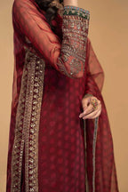 Maria B Luxury Sequins Organza 3-Piece Suit