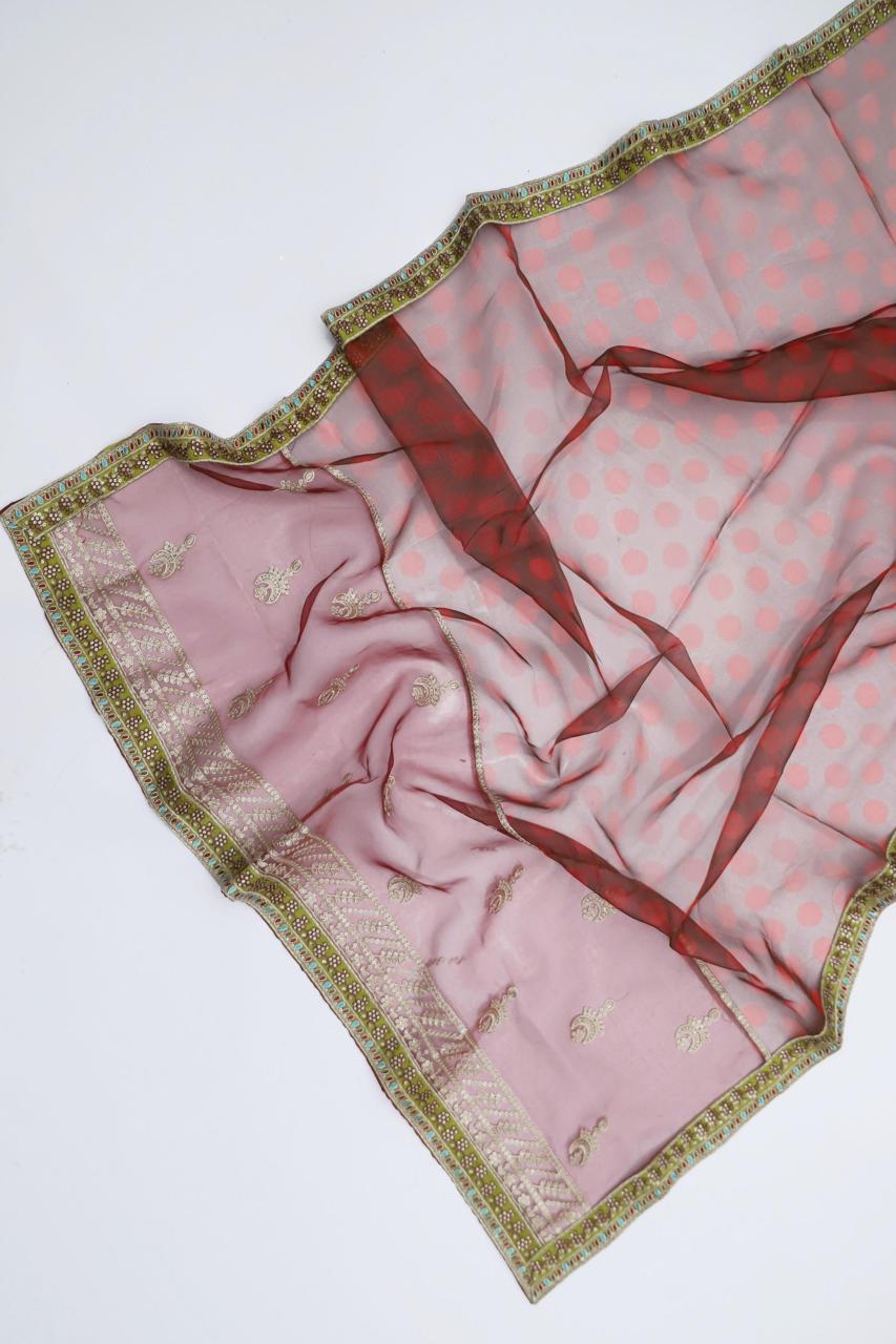 Maria B Luxury Sequins Organza 3-Piece Suit