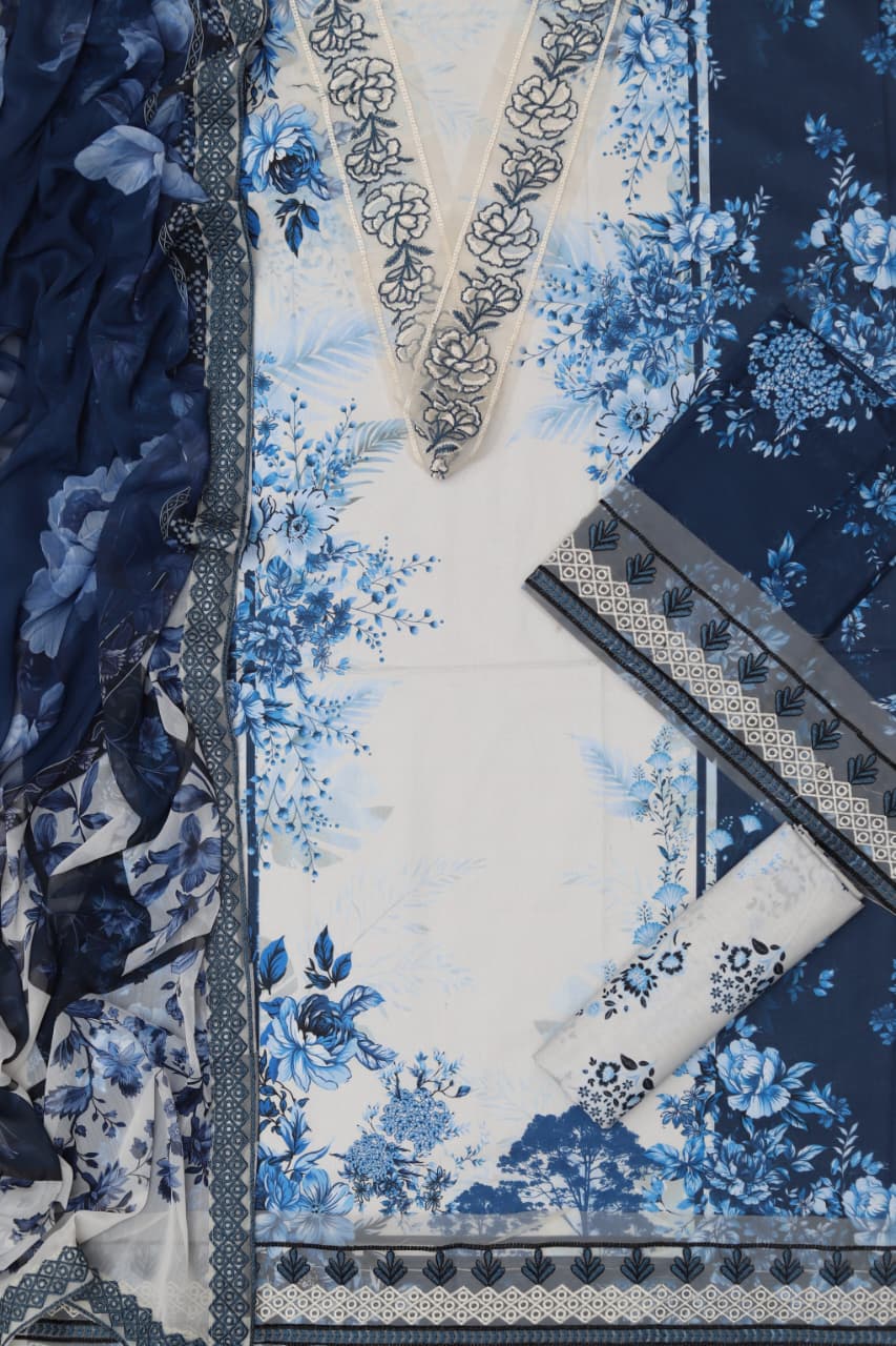 Summer Premium Lawn 3-Piece Suit