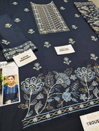 Dhanak Embroidered 3-Piece Suit