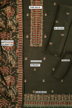 Dhanak Embroidered 3-Piece Suit