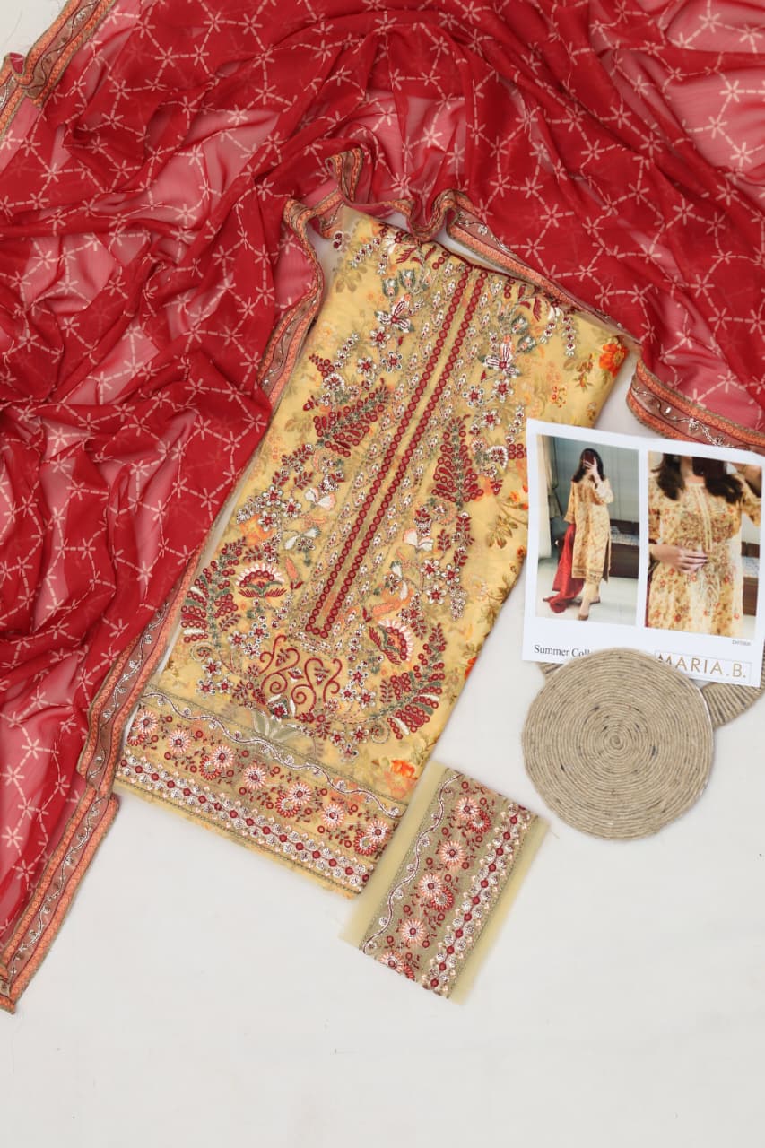 Summer Premium Lawn 3-Piece Suit