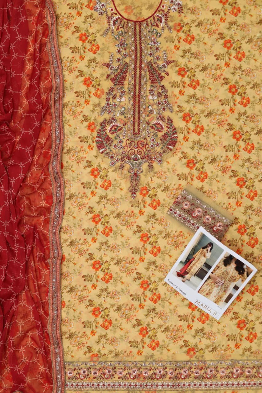 Summer Premium Lawn 3-Piece Suit